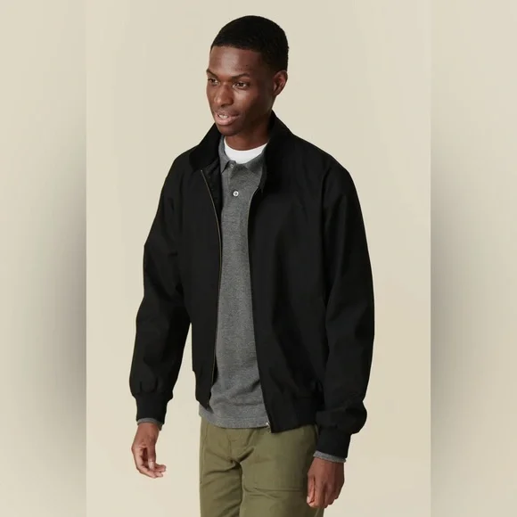 NWT J CREW Harrington jacket in cotton twill in black - Picture 3 of 7